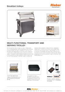 BREAKFAST TROLLEY, MULTI-FUNCTIONAL TRANSPORT AND SERVING 