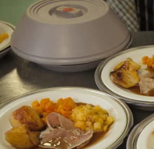 heated bases and insulated covers for plated meals