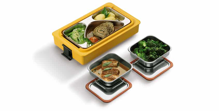 Thermobox for individual meal with 3 separate temperature zones