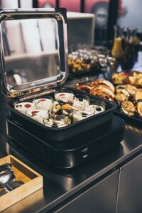 cold buffet display with K-Pot