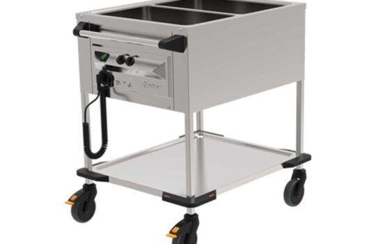 Meal make-up bain marie with 2 wells ZUB trolley