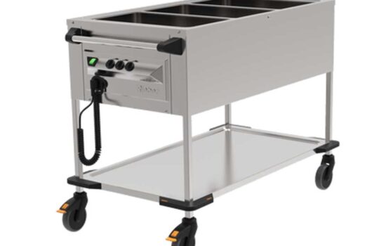 Meal make-up bain marie with 3 wells ZUB trolley