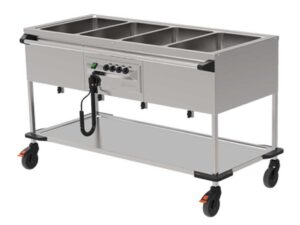 Meal make-up bain marie with 4 wells ZUB trolley