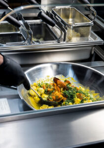 pasta cooked in the wok on acs varithek